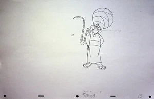 Copia de hoja modelo ALADDIN 1992 estudio de producción The Peddler 11x17 Disney #GB - Imagen 1 de 2