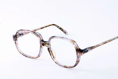 TRUE VINTAGE DEADSTOCK NOS CLEAR MULTI COLOR FLAIRSPECS EYEGLASS FRAMES USA KEY - Image 1 of 3