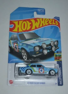 HOT WHEELS 2022 RALLY CHAMPS 5/5 - ' 70 FORD ESCORT RS1600 METALLIC BLUE - Picture 1 of 6