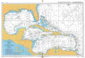 Admiralty 4400 North Atlantic Ocean The West Indies Chart Map Marine Maritime - Picture 1 of 6