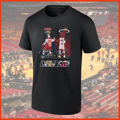 NEW!!! Miami City Florida Panthers And Miami Heat T Shirt S-3XL Gift for men wom Cover