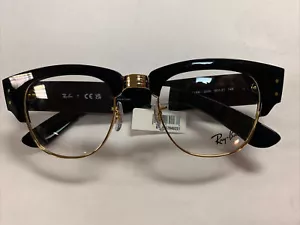 New Ray-Ban Mega Clubmaster Eyeglasses RB 0316V 2000 Black/Gold Frame 50-21-145 - Picture 1 of 6