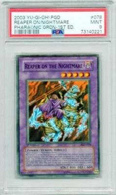 REAPER on the NIGHTMARE YUGIOH HOLO PGD-078 1ST EDITION PSA #73140221 MINT9 2003 - Image 1 of 2