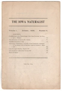 The Iowa Naturalist, Volume 1, Number 4, October, 1905 - Picture 1 of 2