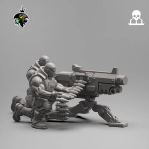 Spacenam  Heavy Bolter Team Jungle Fighters Reptilian Overlords - Picture 1 of 2