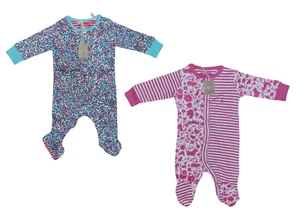 Joules Baby Razamataz Ditsy Floral & Pink Split Print Babygrow 0-3 Months - Picture 1 of 6