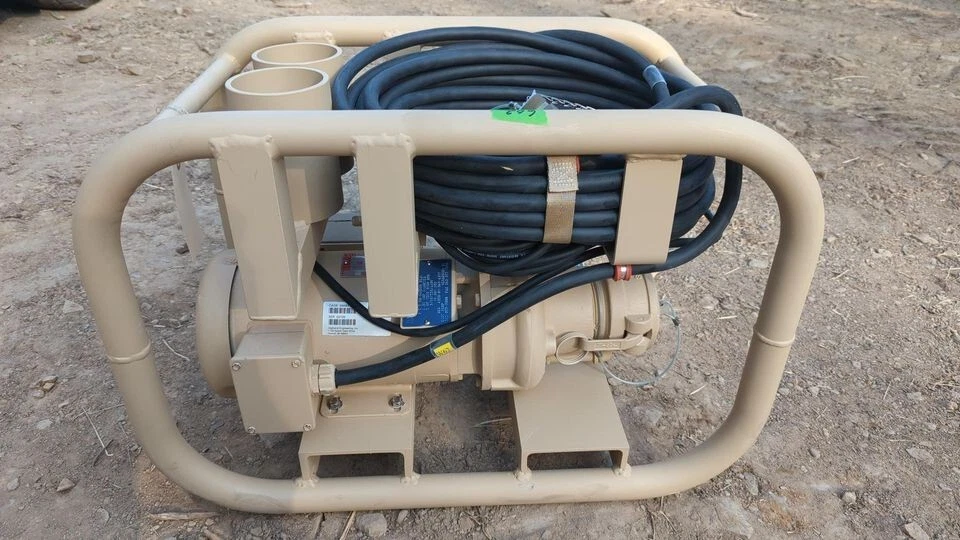 NEW SCOT pump 27b 2HP 200 GPM Mil-Spec pump in heavy duty roll cage 220/440v - Image 1 of 4