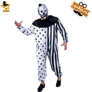 Halloween Disfraz de Payaso Aterrador Juegos con disfraces Fiesta Vestir Payaso Trajes para Hombres Adultos - Imagen 1 de 8
