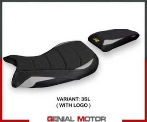 Rivestimento sella Laiar ultragrip Argento SL+logo T.I. BMW S 1000 R 2021>2023 - Foto 1 di 2