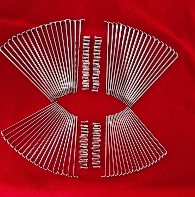 YAMAHA RD250 RD350 A/B 1973 1974 1975 Front (Disc) + Rear Wheel Spoke Set 72PCS - Image 1 of 4