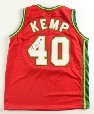 Camiseta deportiva de baloncesto autografiada por Shawn Kemp con certificación AWM Foto 1 de 3