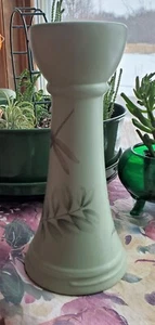 PFALTZGRAFF NATUREWOOD PORTFOLIO CANDLE STICK - SAGE GREEN BEE LEAF DRAGONFLY - Picture 1 of 6