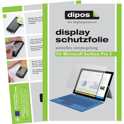 2x dipos Pellicola per Microsoft Surface Pro 3 Prottetiva Antiriflesso Proteggi - Immagine 1 di 4