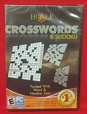 Crosswords & Sudoku PC CD Rom New Sealed Game over 46,000 puzzles + crosswords - Image 1 of 2