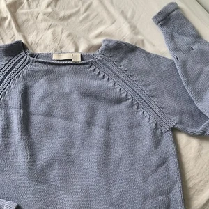 J. Jill Sweater Women Medium MT Periwinkle Blue Purple Pullover 100% Cotton Euc - Picture 1 of 7