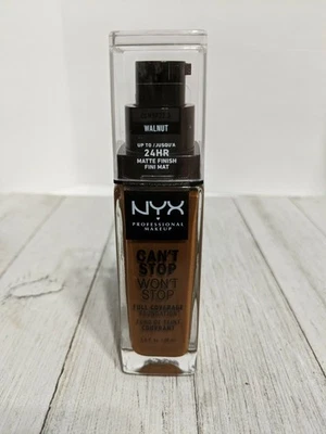 NYX Can't Stop Won't Stop Full Coverage Foundation Makeup Walnut 1 oz - Image 1 of 4
