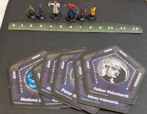 Betrayal at House on the Hill Parts (2nd Ed): 6x Player Figure & Character Cards - Picture 1 of 9
