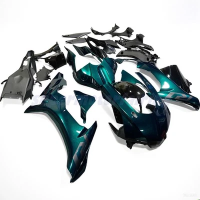 Kit de carenados verde metálico + negro brillante para carrocería Yamaha YZF R1 2015-2019 R1M Foto 1 de 4