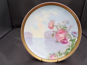 Antique Haviland & Co France Limoges Plate 9" HandPaint Delicate Floral Gold K25 - Picture 1 of 7