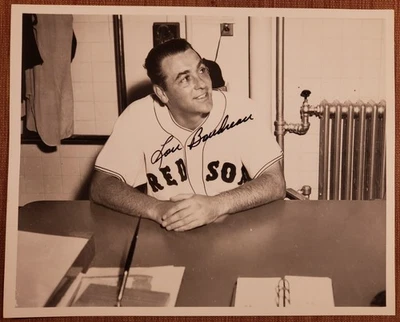 Lou Boudreau Auto 8x10 Boston Red Sox Baseball Original Vintage Signed Photo JSA - Image 1 of 4