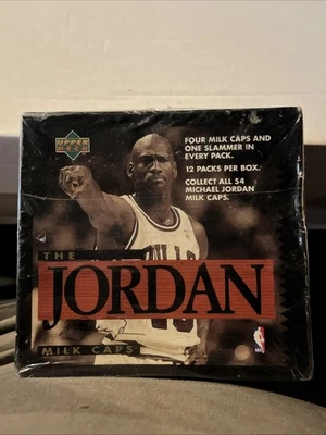 Michael Jordan Milk Caps Factory Sealed Box of 12 Packs Upper Deck 1995 MJ Pogs - Image 1 of 2