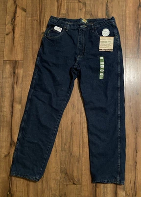 #870 Cabela’s Brown Fleece Lined Blue Jeans 36x32 NWT Very Heavy And Warm - Image 1 of 4