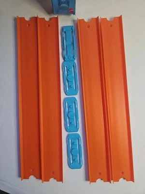 Hot Wheels Track Builder System Straight 4 Twelve Inch Track Pack Orange  - Image 1 of 4