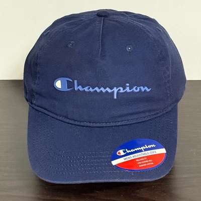 Gorra Champion Athletics Logo Adulto Ajustable Azul Marino Relajada Nueva Sin Etiquetas Foto 1 de 4