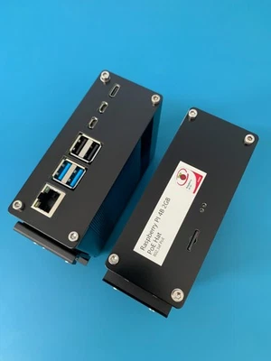 Raspberry PI 4B 2GB im Alu Gehäuse für Hutschiene mit PoE+ Hat Lincoln E Case C - Bild 1 von 4