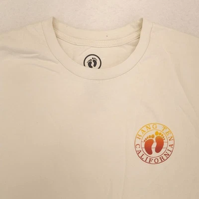 Hang Ten Casual Short Sleeve Crew Neck T-Shirt Mens Size Medium M Off White - Image 1 of 4