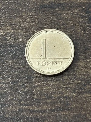 1994 Hungary 1 Forint Hungary Nickel Brass Actual Coin TK6021* - Image 1 of 3