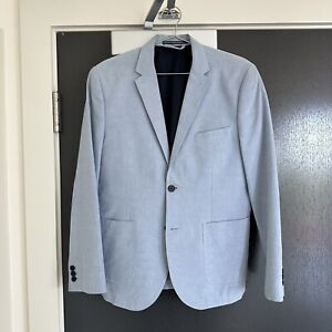 H&M Slim Fit 40R Light Blue Suit Jacket
