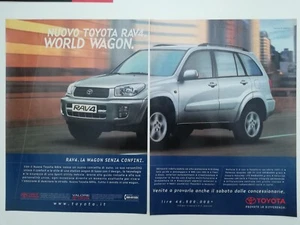 Clipping Pubblicità Advertising 2000 TOYOTA RAV4 WORLD WAGON Senza Confini - Picture 1 of 1