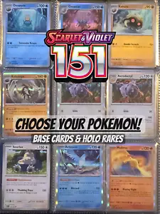 Pokemon SV 151: Finish Your Set! NM Base Card Singles + LIVE CODE Every 2 Cards - Picture 1 of 147