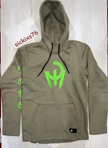 Adidas x Patrick Mahomes II Logo Men's Hoodie 'Orbit Green' Size Large [HF4609] - Picture 1 of 7