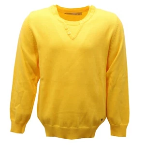 0921AD maglione bimbo BOY MANUEL RITZ cotton yellow sweater kids - Picture 1 of 4