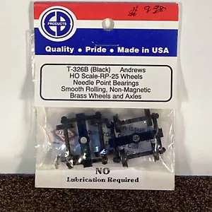 EB Products T-326B HO-Scale Andrews RP 25 Sprung Trucks, Steel Wheels - Picture 1 of 1