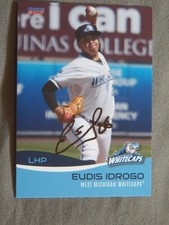 Detroit Tigers Eudis Idrogo Signed 2017 West Michigan Whitecaps Auto Card