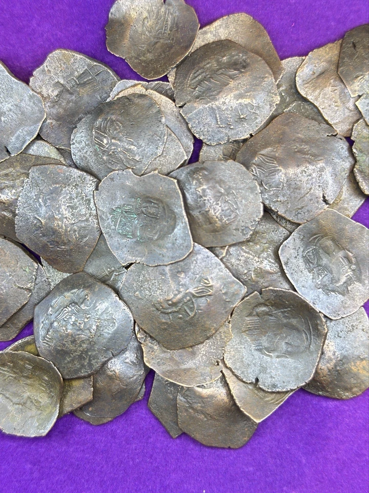 Auténtica Traquía Escifato Bizantino - Moneda de Bronce Medieval, Una por Pedido Foto 1 de 1