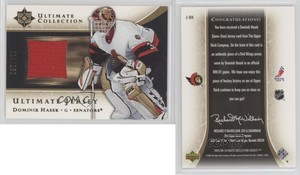 2005-06 Ultimate Collection Ultimate Jersey /250 Dominik Hasek #J-DH HOF