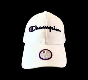 New Champion Hat Mens White Adjustable One Size Fits All - Picture 1 of 4