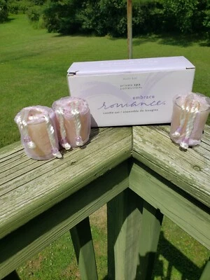 Velas románticas Mary Kay Embrace colección spa privado 3 piezas Juego perfumado nuevo en caja Foto 1 de 3