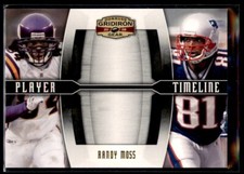 2008  Donruss Gridiron Gear Player Timeline Gold Randy Moss SN500 #PT-5