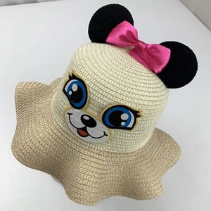 Animal Sunhat Pink Bow Girls Cap Hat Fitted One Size - Picture 1 of 4