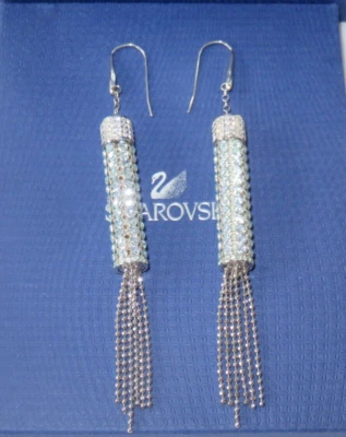 GENUINE Swan Signed SWAROVSKI "New York" Earrings - #1084631 - Image 1 of 4