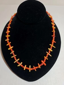 Vintage Red Branch Coral Necklace 16" Real Authentic Red Coral Exquisite - Picture 1 of 7