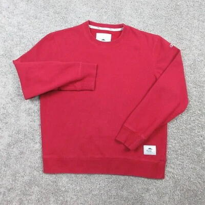 Roots Sweater Mens Large Red Solid Fleece Crewneck Sweatshirt Pullover 73 Hiking - Image 1 of 4