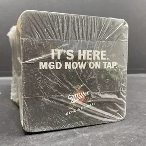 MILLER GENUINE DRAFT MGD 100 BEER BAR COASTERS “It’s HERE. MGD NOW ON TAP.” - Bild 1 von 6
