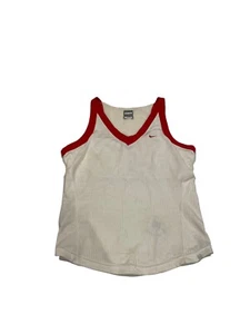 Nike Fit Dry Athletic Tank Top Shirt White Girls Size L 12-14 Good Condition - Picture 1 of 11