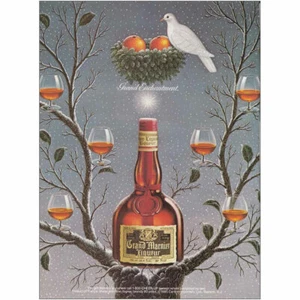 1986 Grand Marnier: Grand Enchantment Bird Nest Vintage Print Ad - Picture 1 of 1